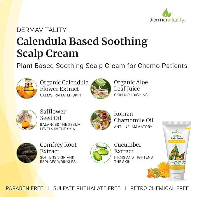 Dermavitality Soothing Moisturizing Scalp Cream Natural Organic Lotion for to moisturize and soothe scalp – 2 Ounces