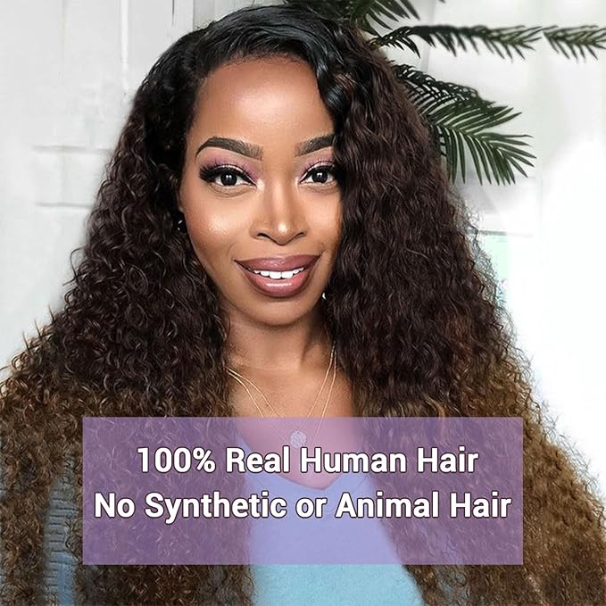 Ombre Bundles Human Hair Water Wave Chestnut Brown Ombre Water Wave Bundles T1B/2/30 Color 100% Real Human Hair Wavy Sew in Weft Weave 16 18 20 Inch