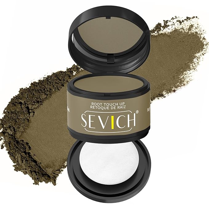 Sevich Hairline Powder - Root Touch Up Instantly Hair Color for Thinning Gray Coverage - Bald Spot Concealing Hair Powder for Women & Men - 48Hour Waterproof & Sweatproof - Light Coffee
