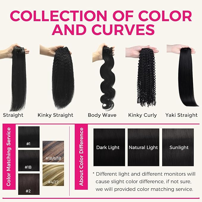 Lashey Clip in Hair Extensions Real Human Hair 120g 7pcs 22 Inch Kinky Curly Clip in Hair Extensions Natural Black Soft Natural Hair for Women