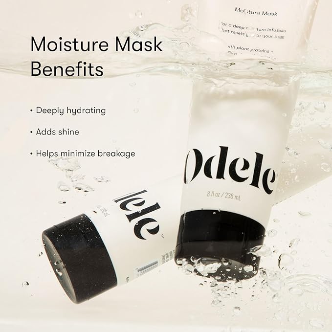 Odele Moisture Hair Mask, Conditioner Treatment with Jojoba and Argan Oils for All Hair Types + Textures, 8 Fl Oz