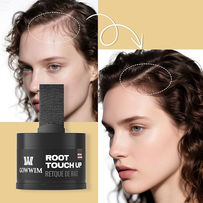 Gowwim Root Touch up Powder, Instantly Gray Hair Cover up Hairline Powder for Women & Men Waterproof and Sweatproof Root Cover Up Long-Lasting for Thinning & Loss Hair (Light Blonde1, 4g)