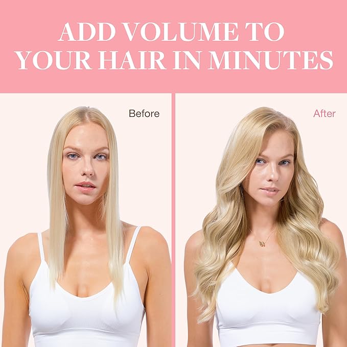 GOO GOO Clip in Hair Extensions Real Human Hair, Remy Human Hair Extensions Clip ins for Women, Natural Human Hair, 26inch 180g 7Pcs, #18A/613A Dark Blonde Highlighted Bleach Blonde