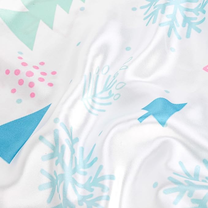Christmas Tree Satin Pillowcase for Hair & Skin Care, Queen Size Set of 2 - Luxurious Satin Pillow Cover with Envelope Closure(20x30 Inches)