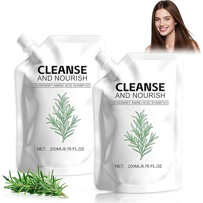 Rosemary Amino Acid Shampoo,Hair Growth Shampoo for Thinning Hair Women and Men Hair Loss,Rosemary Shampoos,Controls Oily,Strengthen Scalp with Natural formula 6.76 fl.oz- 2 Packs (200ML)