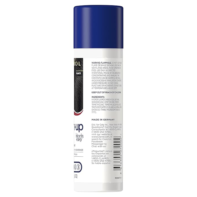 Clairol Root Touch-Up by Nice'n Easy Temporary Hair Coloring Spray, Black Hair Color, Pack of 2