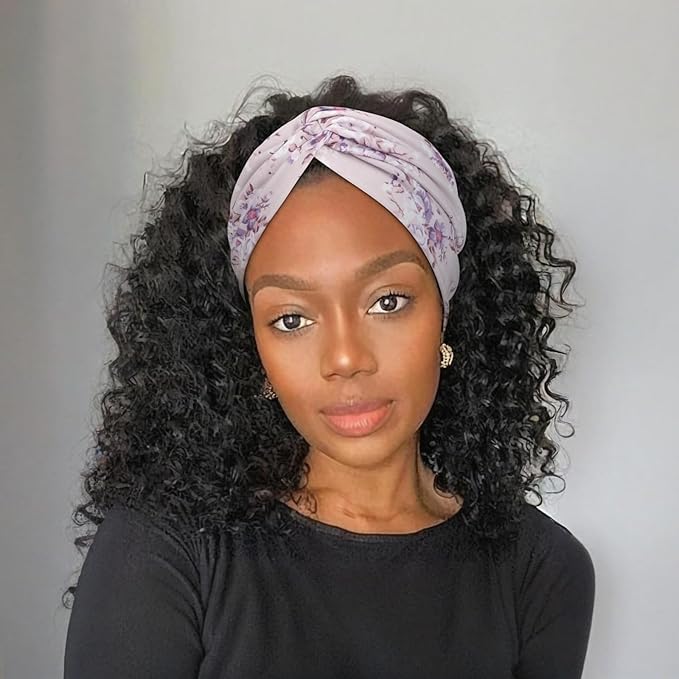Extra Wide Headbands for Women Large Turban Headband Non Slip Boho Elastic Hairband Hair Twisted Knot Head Bands Accessories