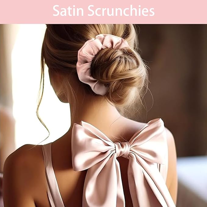 Spa Headband and Wristband Set Top Knotted Headbands Big Hair Claw Clips Butterfly Hair Accessories Satin Silk Scrunchies Quilted Makeup Bag Blank Cards Gift Box Gifts for Women and Teen Girl Gifts