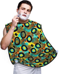 Waterproof Grooming Apron, Non-Stick Beard Bib with Suction Cups, for Turquoise Green Yellow Cheetah Leopard Print