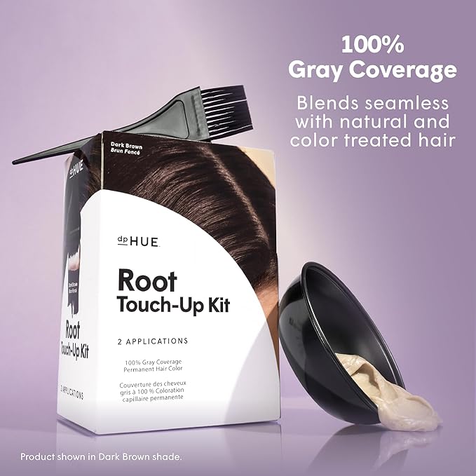 dpHUE Root Touch-Up Kit, Medium Blonde - Permanent Hair Color for Gray Coverage - Includes Two Applications - Paraben, SLS & SLES Sulfate Free - Leaping Bunny Certified