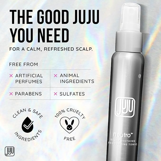Neutro Soothing Scalp and Hair Deodorizing Tonic Spray 4 Fl Oz, Scalp Odor After Workout Hair Refresher for Women & Men, Odor Neutralizer Spray, Essential Oil Based Fragrance - Peppermint & Rosemary