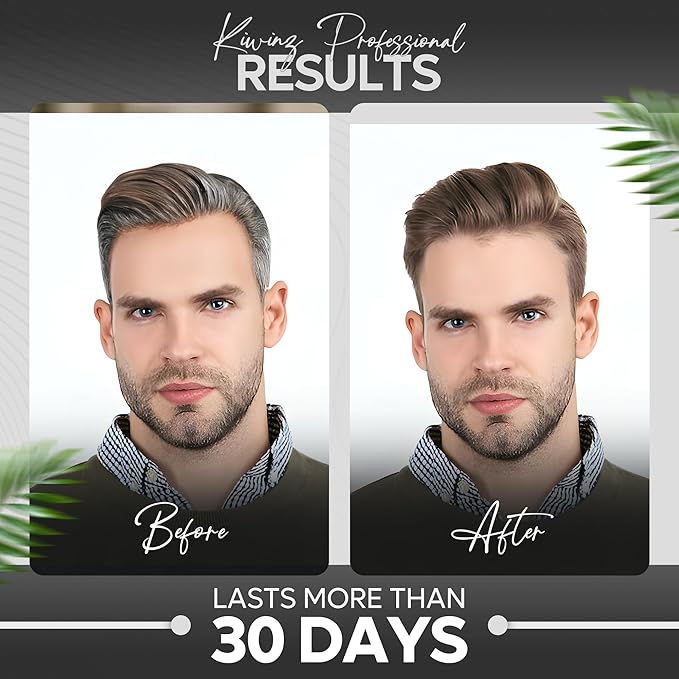 Light Brown Hair Color Shampoo for Men – 5 in 1 Hair Dye Shampoo for Grey Hair - Instant Hair Dye with 100% Color Accuracy with Natural Ingredients - Ammonia Free - 500ml