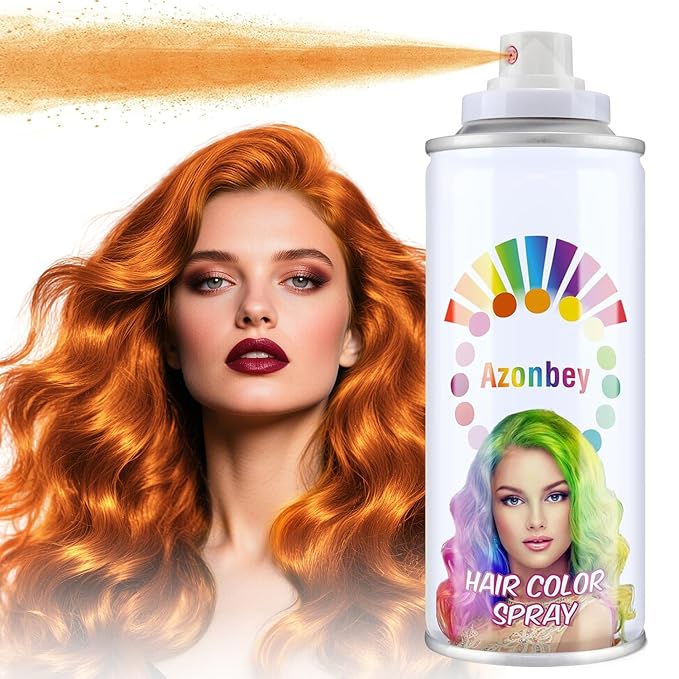 Halloween Hair Spray,Temporary Hair Color Spray for Women Kids Men,Washable Hairspray,Colored Hair Spray,Color Hairspray for Halloween,Party,Cosplay,Christmas Day (02#Orange)