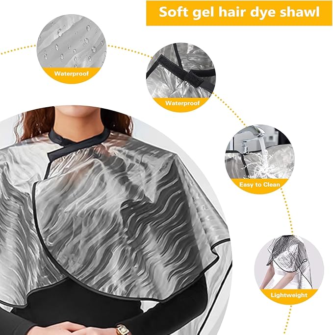 26PCS Hair Dye Coloring Kit, Professional Hair Bleach Kit, Hair Coloring Products, Gloves, Storage Bag, Rubber Band, Ear Cap, Mixing Spoon, Shawl, Clips, Brush, Bowl, Black