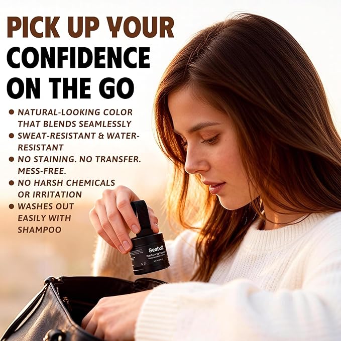 Root Touch Up Hair Color Powder-Instant, Stain-Proof Hairline Shadow Powder for Gray Hair Cover Up & Root Cover Up, Scalp Concealer for Thinning Hair Bald Spot, Beard Filler, Women&Men, Light Blonde