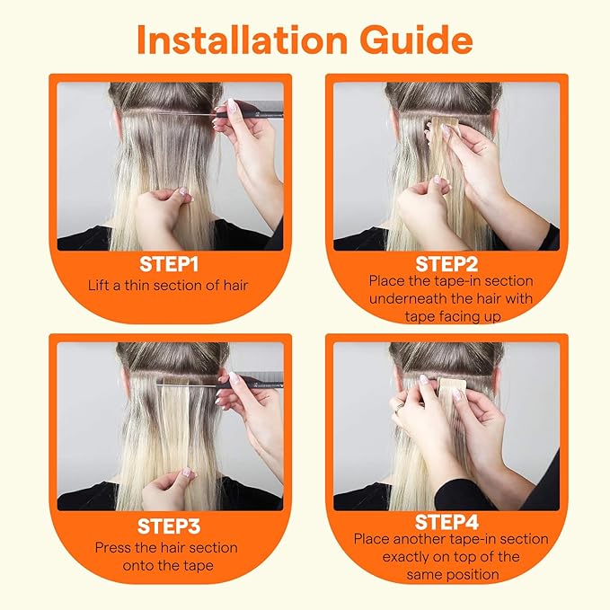 Full Shine Tape in Hair Extensions Color 60 Blonde Machine Remy Injected Tape in Extensions Double Sided Insert Seamless Invisible Human Hair for Women 16 Inch 20 Pcs 40 Grams Add Volume