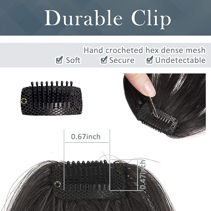 BARSDAR Clip in Bangs Human Hair - Real Human Hair Clip in Bangs for Women - Golden Blonde Wispy Bangs Extensions Fringe with Temples Dyeable Real Hair Bangs Hairpieces - Golden Ginger Blonde