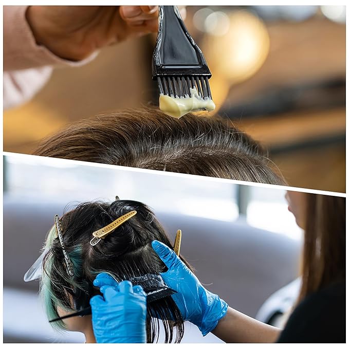 3 Pcs Black Hair Colour Brushes Kit, Professional Salon Hairs Dye Brush, Reusable Hair Colouring Brushes for Salons Beauty Shops Home, Tint Brush for DIY Projects Dyeing Foiling