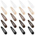 Snap Hair Clips for Women Water Drop Non Slip Hair Barrettes Heavy Coated Metal Hair Clips Accessory Mixed Color 20 PCS 1.89"