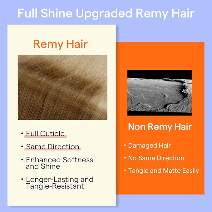 Full Shine Human Hair Extensions Clip ins Ombre 14 Inch Golden Brown To Golden Blonde Clip in Short Hair Extensions for Women 7 Pcs 120 G