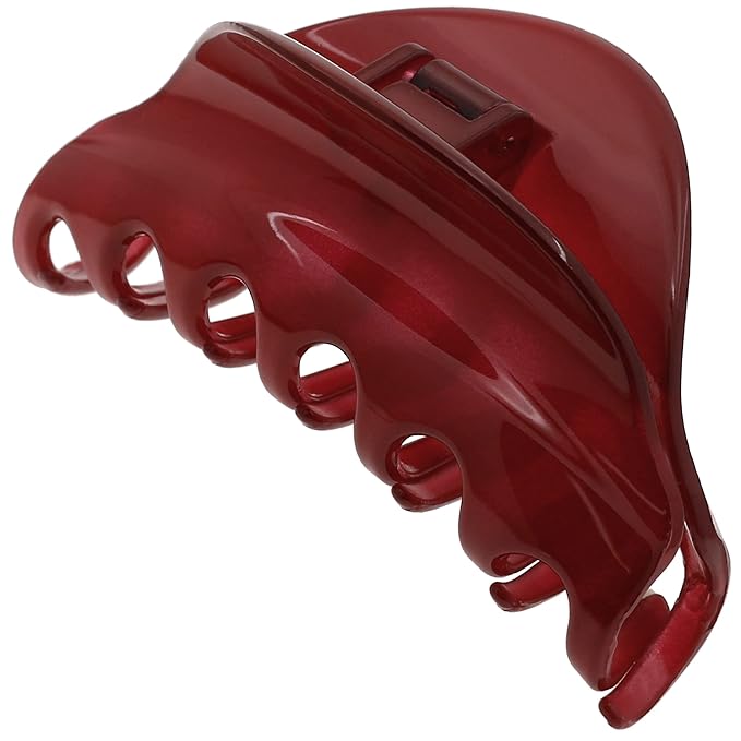 Camila Paris CP2529 French Hair Clip for Women for Thick Hair for Long Curly Wavy Hair, Red, Girls Hair Claw Clips Jaw Styling Hair Accessories for Women, Strong Hold No Slip Grip, Made in France