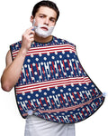 Ultimate Shaving Bib, Beard Trimming Apron with Hair Catcher, Baseball Sport American Flag