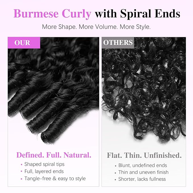 7x6 Burmese Curly Glueless Wigs Human Hair Pre Plucked Pre Cut 250% Density Drawstring Wig for Black Women 7x6 HD Lace Front Wigs Human Hair Glueless Wear and Go Nautural Color 32 Inch