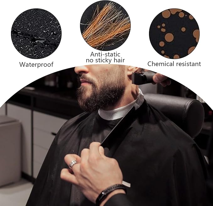 2PCS Hair Color Cape for Women, Waterproof Makeup Dye Cape 34.2”L*28.7”W