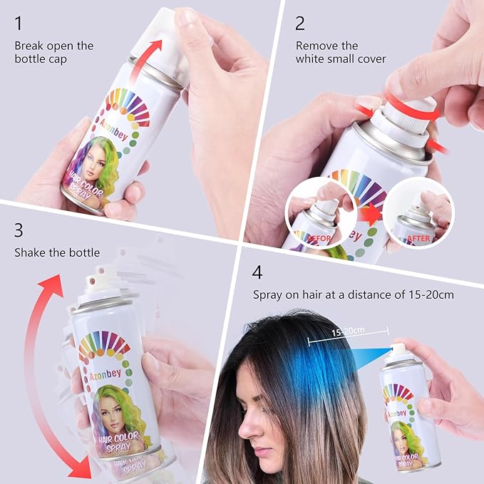 Halloween Hair Spray,Temporary Hair Color Spray for Women Kids Men,Washable Hairspray,Colored Hair Spray,Color Hairspray for Halloween,Party,Cosplay,Christmas Day (02#Orange)