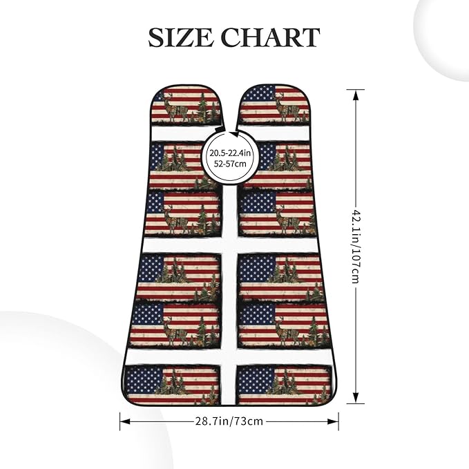Men's Beard Maintenance Apron, Waterproof & Easy Clean, Hunting Camo Camouflage Deer American Flag