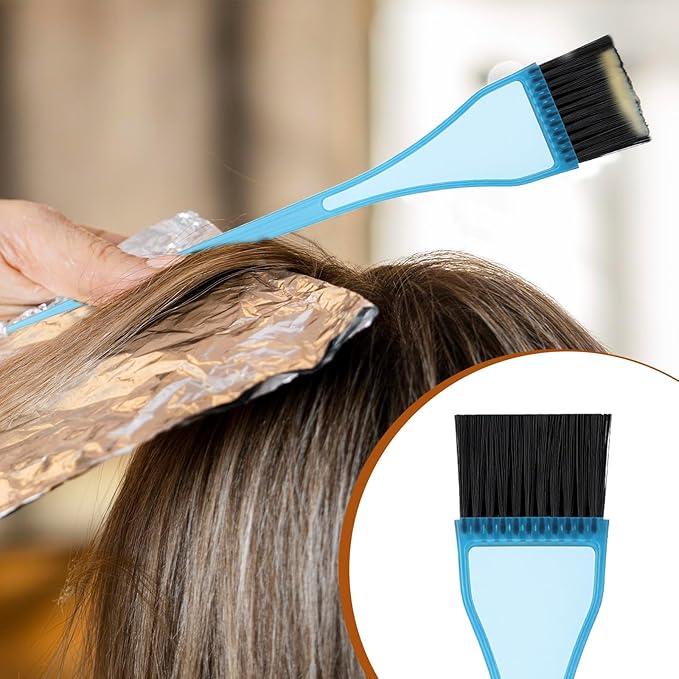 4 Piece Hair Dye Brush Set Hair Color Applicator Brush Reusable Color Tint Applicator Brushes Professional Hairs Stylist Supplies for Salon Home DIY Tools(Green, Blue)
