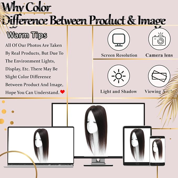 Hair Toppers for Women Real Human Hair, 360° 3D Human with Thinning Upgrade Middle Part Clip in Bangs Topper Hair Pieces for Women Daily(Medium Brown, 18 Inch-3D-Side)