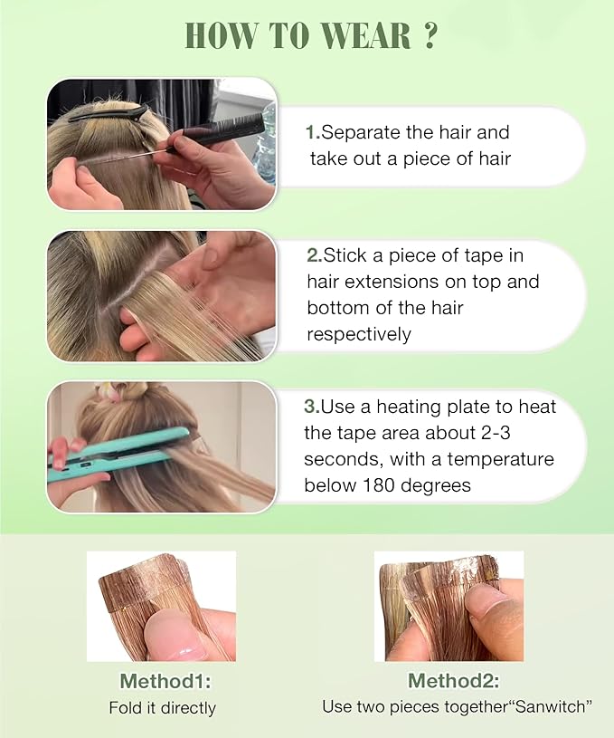 SURNEL 22 inch Tape in Hair Extensions Human Hair Color 1 Jet Black Remy Tape in Hair Extensions 20pcs 50g(#1-22)