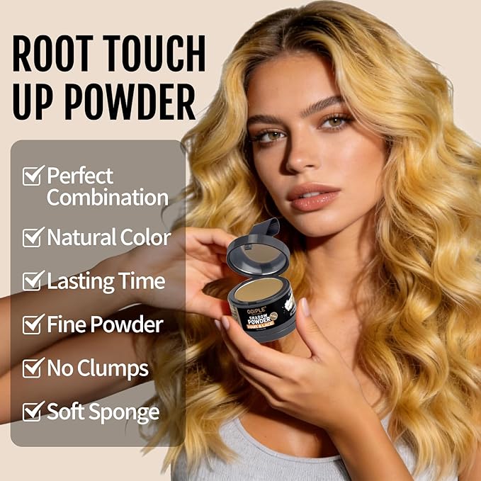 Root Cover Up Powder for Women - Light-Blonde Hair Fibers for Thinning Hair Shadow Powder, 2 Pack (Blonde)