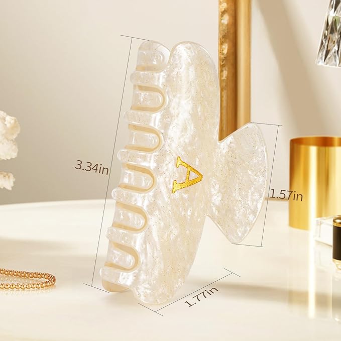 Teen Girl Gifts Trendy Stuff | Letter Hair Clips,Cute Initial Hair Clips for Girls,8-18 Year Old Girl Birthday Gifts,Hair Claw Accessories - Gold,F