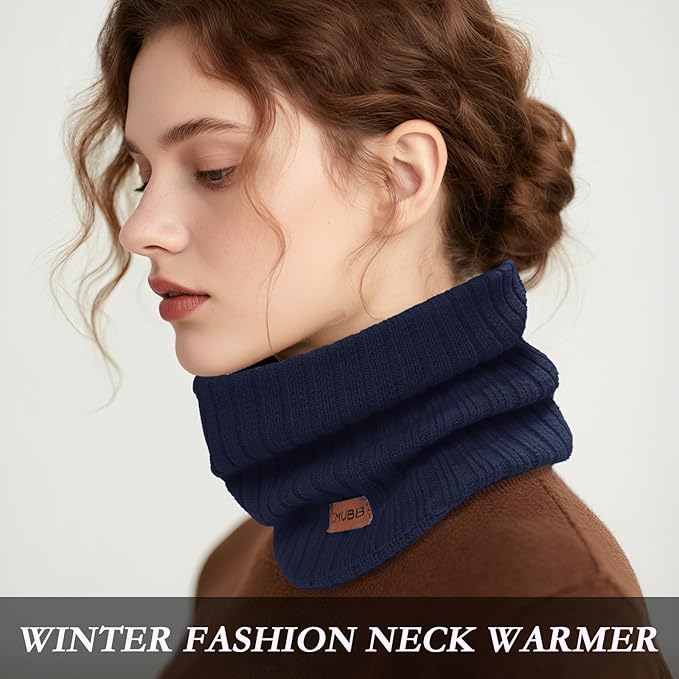 Neck Warmer Gaiter, Winter Fleece Lined Face Mask Scarf for Men Women, Thick Warm Cold Weather Running Ski Neck Cover