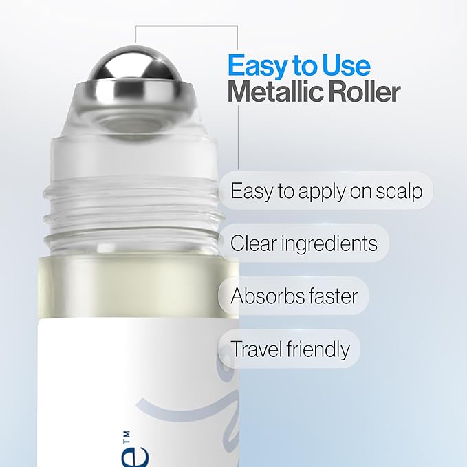 Be Bodywise Rosemary Hair Growth Serum Roll On 50 ml – 3% Rosemary, 3% Redensyl & 2% Anagain | DHT-Blocking Scalp Serum Boosts Oxygen Flow, Reduces Hair Fall | Paraben/Sulfate-Free | Women & Men