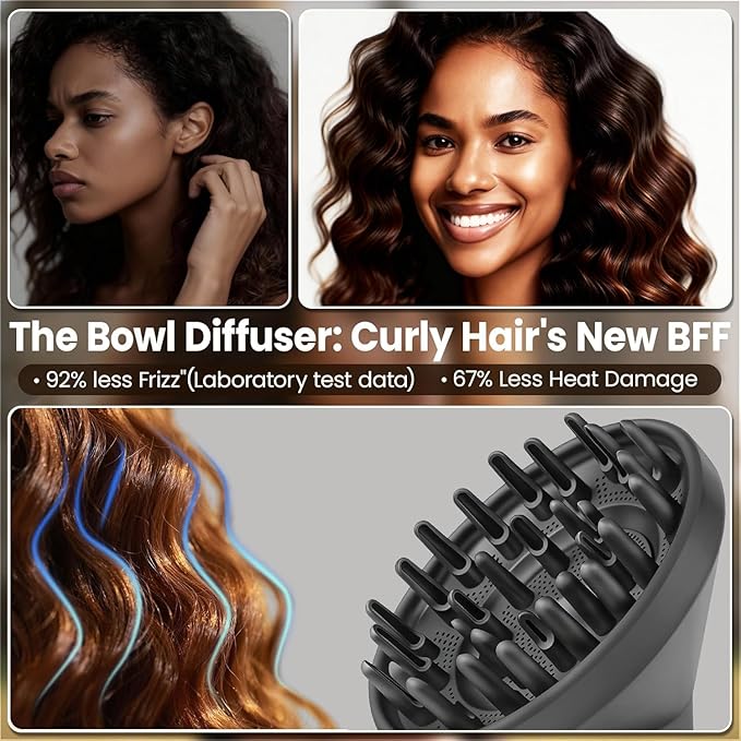 Upgraded Large Diffuser Attachment for Dyson Airwrap Styler HS01/HS05/HS08- Nozzle to Dryer Faster & Define Curls Hair,Hair Dryer Diffuser Attachment,Heat Resistant Diffuser for Airwrap Attachments
