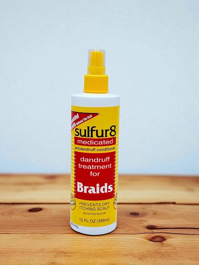 Dandruff Treatment Spray for Braids – Scalp Relief with Salicylic Acid – Itch & Flake Control - 12 oz