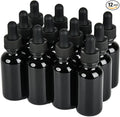 12 Pcs, 1oz Black Glass Eye Dropper Bottle, Tincture Bottles with Leak-Proof Design, Stronger Suction, for All Kinds of Mixed Liquids