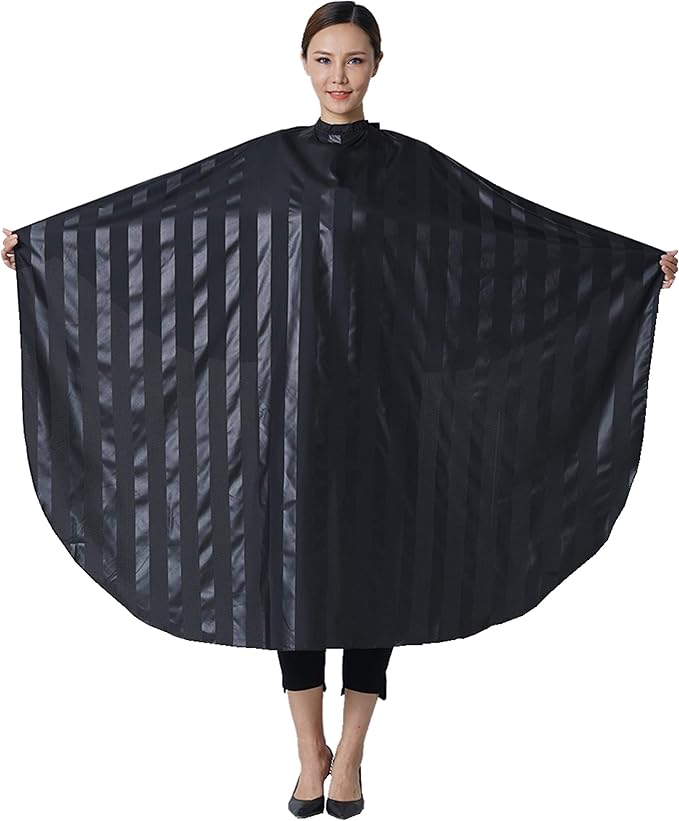 Professional Salon Cape, Polyester, Black, 54'x62', Barber Hair Cut Cape