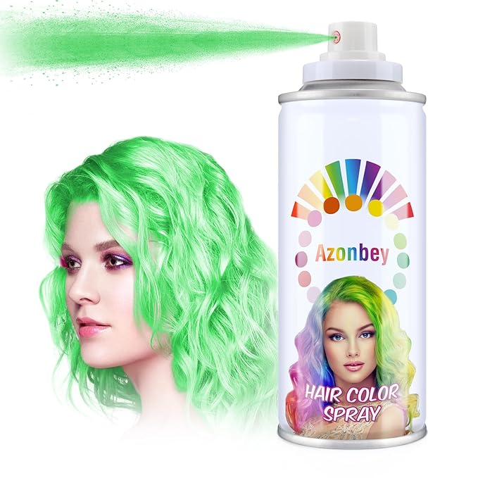 Kids Natural Hair Styling Spray, Pomades and Temporary 1-Day Washable Hair Color Gel Cream in Green