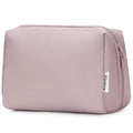 Narwey Cute Makeup Bag Travel Cosmetic Bag Organizer Toiletry Bag Make Up Bags with Compartments for Women Girls (Large, Dusty Rose)