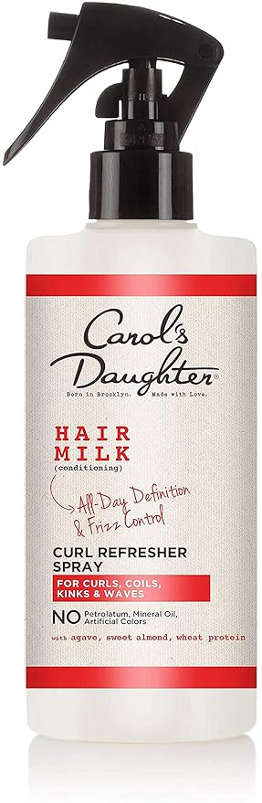 Carol's Daughter Hair Milk Curl Refresher Spray for Coils and Waves, with Agave, Sweet Almond and Wheat Protein, 10 fl oz