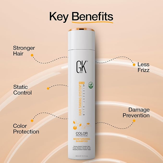 GK HAIR Vegan shampoo For Color And Keratin Treated Hair Prevent Fading Sulfate-Free Formula For your Daily Hair Care Routine| 10.1 fl oz