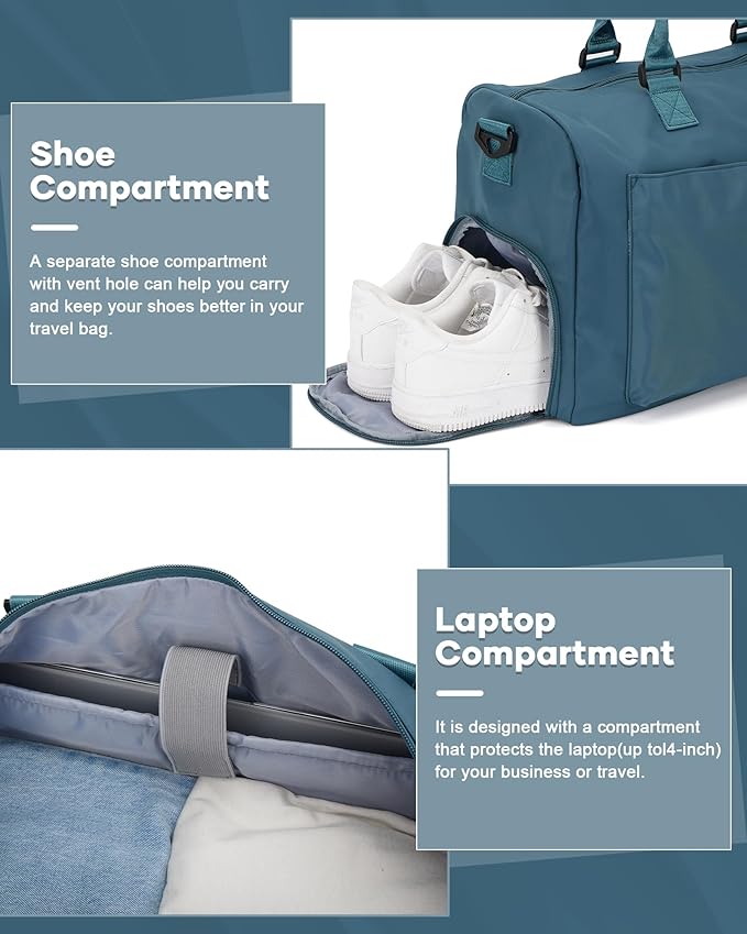 Gym Bag Womens,Travel Duffel Carry on Bag Sport Tote Bag Weekend Overnight Bag