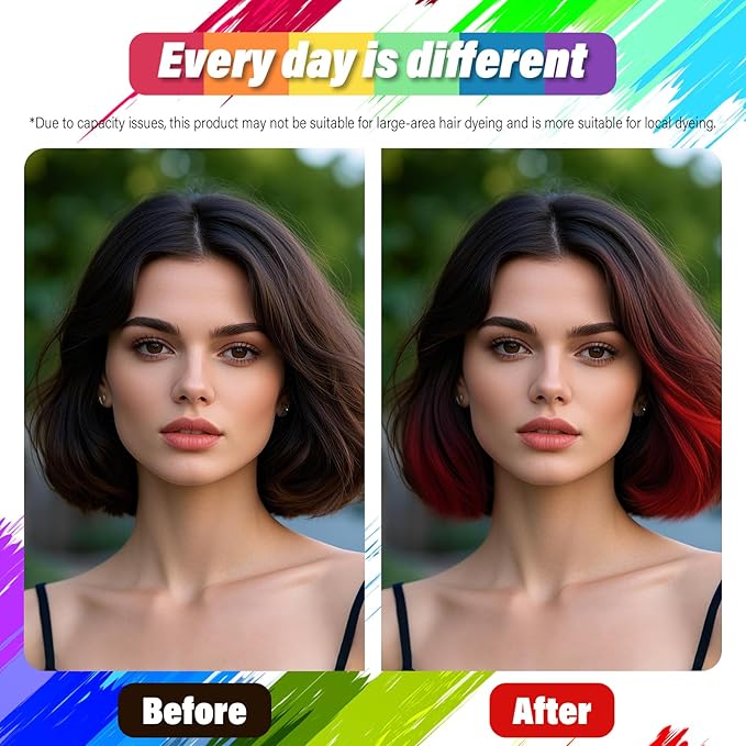 Halloween Hair Spray,Temporary Hair Color Spray for Women Kids Men,Washable Hairspray,Colored Hair Spray,Color Hairspray for Halloween,Party,Cosplay,Christmas Day (06#Red)