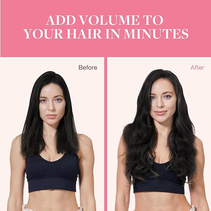 GOO GOO Clip in Hair Extensions Real Human Hair, Remy Human Hair Extensions Clip ins for Women, Natural Human Hair, 18inch 150g 9Pcs, 1B Natural black