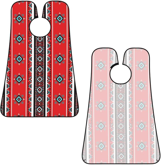 Waterproof Grooming Apron, Non-Stick Beard Bib with Suction Cups, for Aztec Ethnic Tribal Native American Indian Navajo
