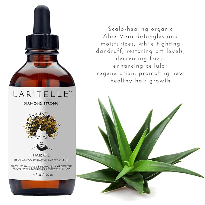 Laritelle Organic Hair Loss Prevention for Men & Women 4 oz | Prevents Hair Shedding, Promotes New Healthy Hair Growth & Scalp Health | Rosemary, Lemongrass, Ginger & Cedarwood | GMO-free. Vegan